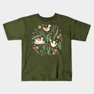 Duck lake in green Kids T-Shirt